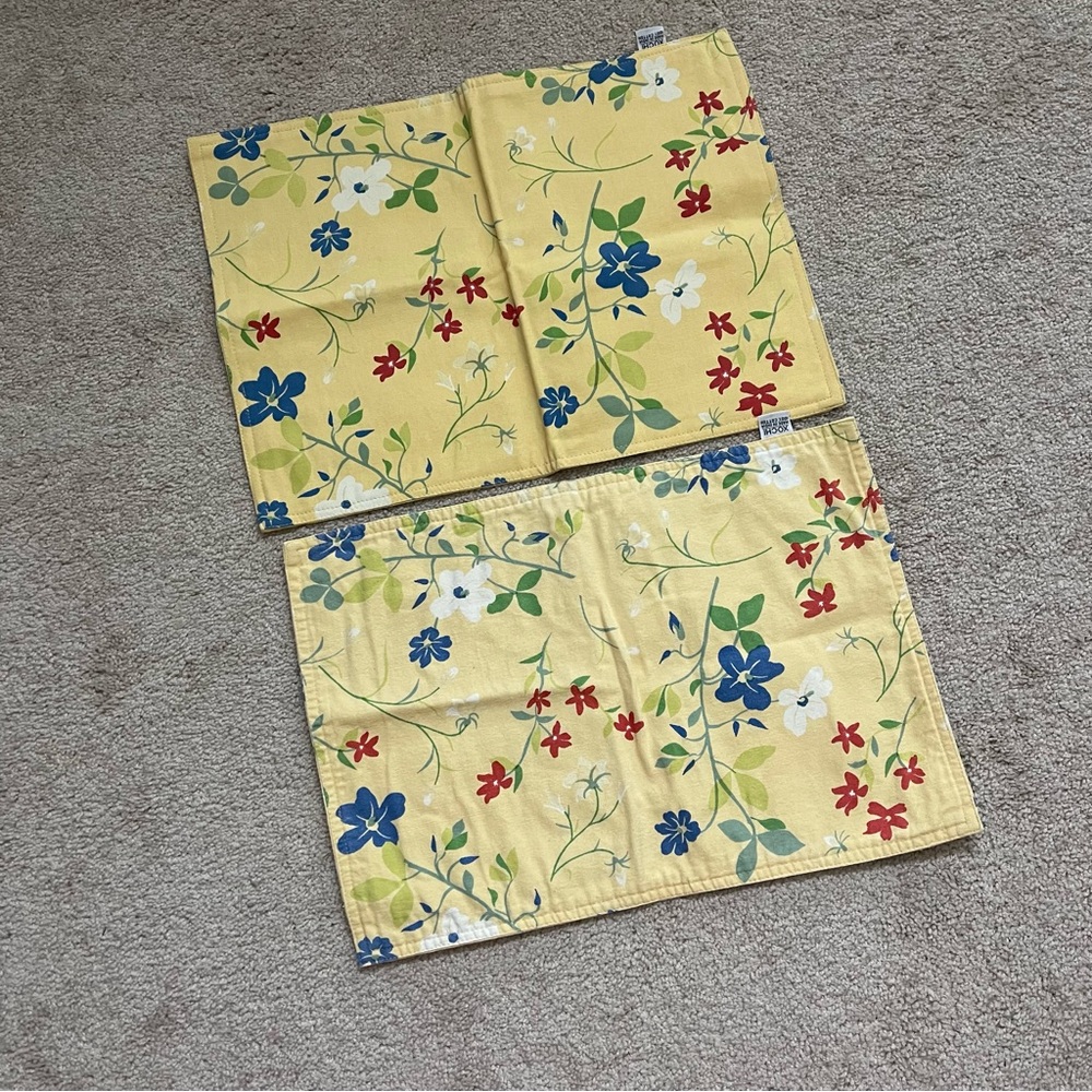 Vintage 2pcs cotton placemats